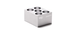 Blocco CCT-W05-V500-A per 5 provette da fondo conico da 50 ml.