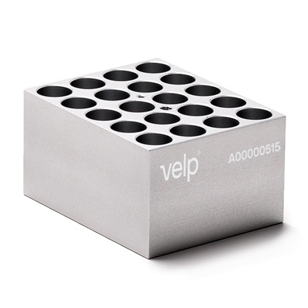 Blocco VLS-W20-D150-A per 20 vials / fiale da 15 mm. di diametro