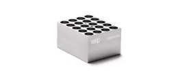 Blocco VLS-W20-D150-A per 20 vials / fiale da 15 mm. di diametro