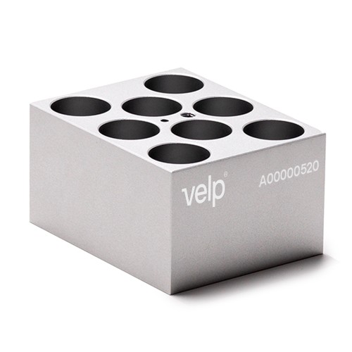 Blocco VLS-W08-D230-A per 8 vials / fiale da 23 mm. di diametro