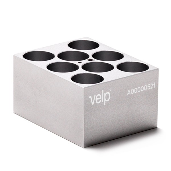 Blocco VLS-W08-D250-A per 8 vials / fiale da 25 mm. di diametro