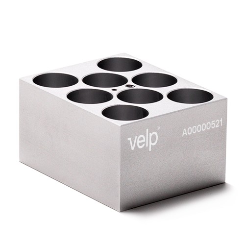 Blocco VLS-W08-D250-A per 8 vials / fiale da 25 mm. di diametro