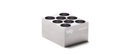 Blocco VLS-W08-D250-A per 8 vials / fiale da 25 mm. di diametro