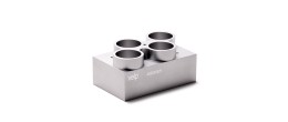 Blocco COD-W04-D420-A per 4 provette da fondo tondo da 42 mm. di diametro (analisi COD)