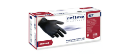 Guanti in nitrile nero Reflexx 67 misura S - Conf. da 100