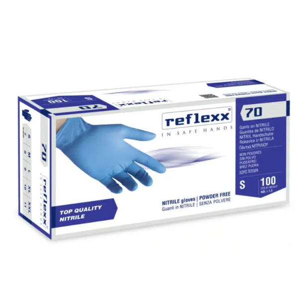 Guanti in nitrile Reflexx 70 misura L - Conf. da 100