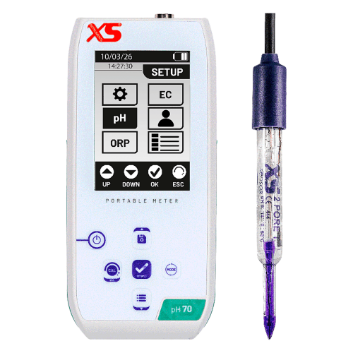 Phmetro portatile PH 70 NEX FOOD con elettrodo XS 2 Pore T