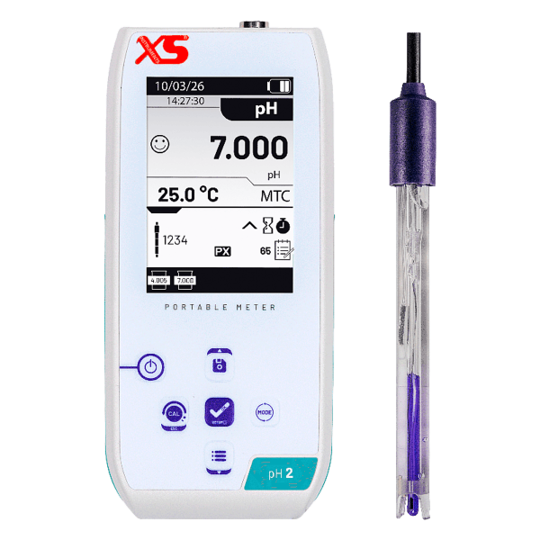 Phmetro portatile PH 2 NEX con elettrodo XS 201 T