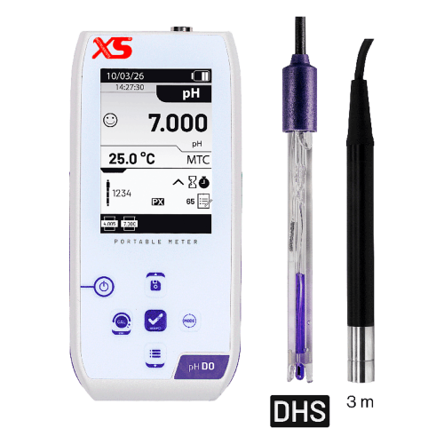 Multiparametro portatile pH DO NEX con elettrodo 201 T/3 DHS e sensore LDO con cavo 3 metri