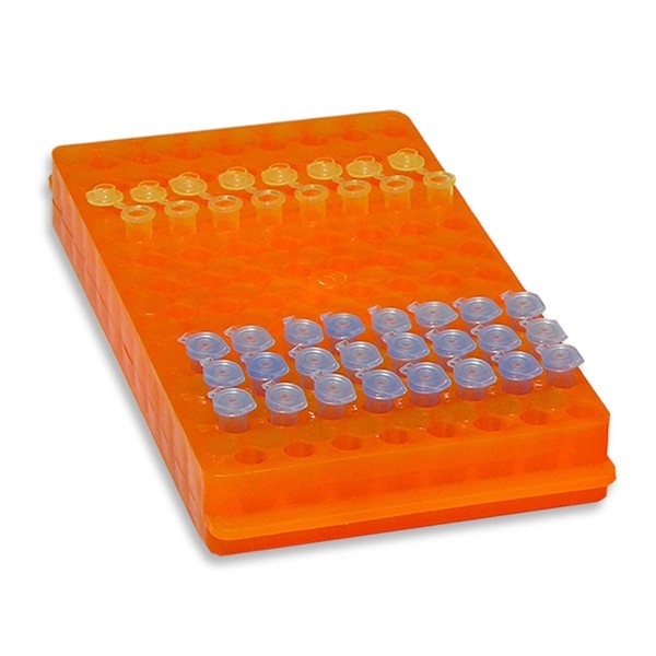 Rack per 96 microprovette da 0,5 ml. (8 mm.)