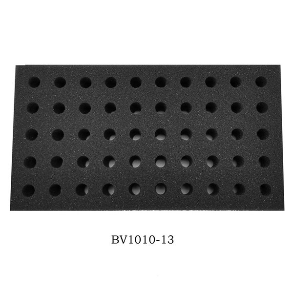 Rack per 50 provette diametro 13 mm.