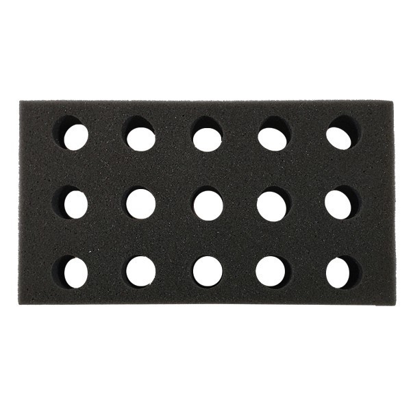 Rack per 15 provette diametro 25 mm.