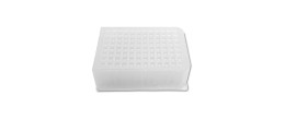 Piastra da 96 pozzetti con tappo - preriempiti con sfere da 4 mm. (confezione da 10)