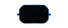 Mini piattaforma oscillante con tappetino in gomma 11,5 x 7,5 cm. (solo per R2024)
