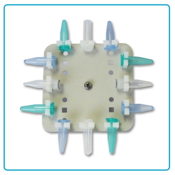 Magic clamp portaprovette orizzontale per 12 microprovette da 1,5/2,0 ml.