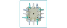 Magic clamp portaprovette orizzontale per 12 microprovette da 1,5/2,0 ml.