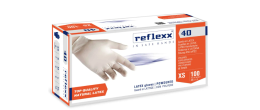 Guanti in lattice con polvere Reflexx R40 misura L - Conf. da 100