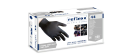 Guanti in lattice nero senza polvere Reflexx R44 misura L - Conf. da 100