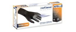 Guanti in nitrile manichetta lunga type A senza polvere Reflexx N79 Plus misura S - Conf. da 50