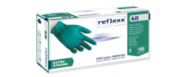 Guanti in nitrile verde senza polvere Reflexx R68 misura L - Conf. da 100