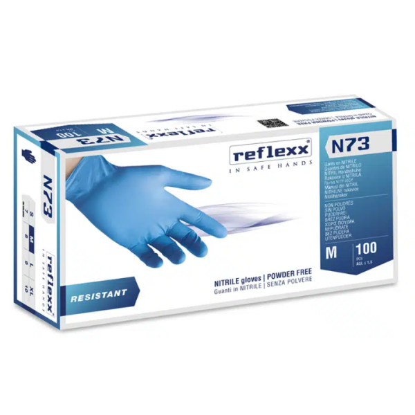 Guanti in nitrile senza polvere Reflexx N73 misura XL - Conf. da 100