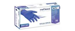 Guanti in nitrile senza polvere Reflexx N71 misura M - Conf. da 100