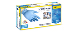 Guanti in nitrile Food Line senza polvere Reflexx R72 misura S - Conf. da 100
