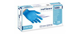 Guanti in nitrile senza polvere Reflexx N80B200 misura M - Conf. da 200