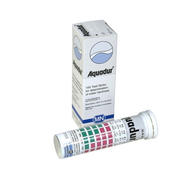 Aquadur 100 strisce ( inferiore 55 ... maggiore 250 ppm ) Aquadur 100 strisce ( inferiore 55 ... maggiore 250 ppm )