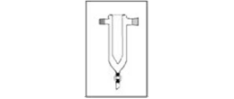 Refrigerante Dewar con rubinetto in PTFE - diam. int. 60 mm. / est. 90 mm. / h 200 mm.