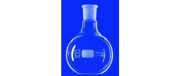 Pallone vetro Duran fondo piatto ml. 100 - cono 14/23