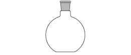 Pallone vetro borosilicato fondo piatto ml. 150 - cono 29/32
