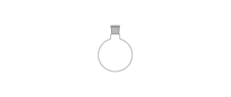 Pallone vetro borosilicato fondo tondo ml. 50 - cono 19/26