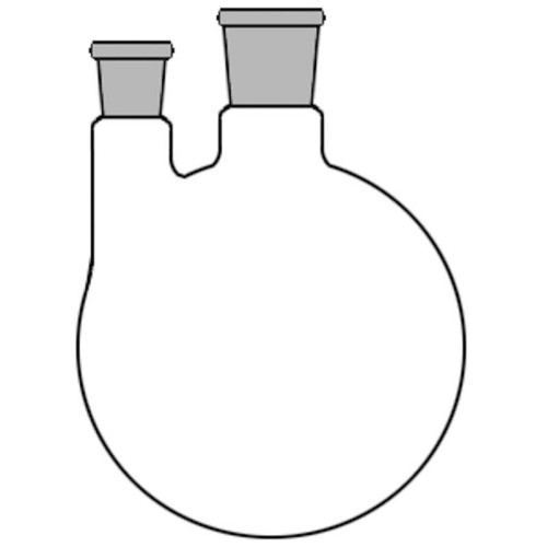 Pallone vetro Borosilicato fondo tondo ml. 50 - cono centrale 29/32 - cono laterale parallelo 14/23