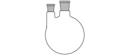 Pallone vetro Borosilicato fondo tondo ml. 100 - cono centrale 29/32 - cono laterale parallelo 14/23