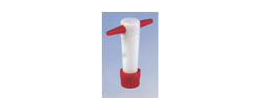Rubinetto maschio in PTFE NS 12,5 foro 1,5/2mm.