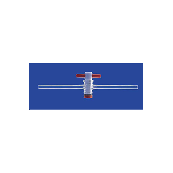 Rubinetto in PTFE ad una via NS 14,5 foro 2,5 mm.