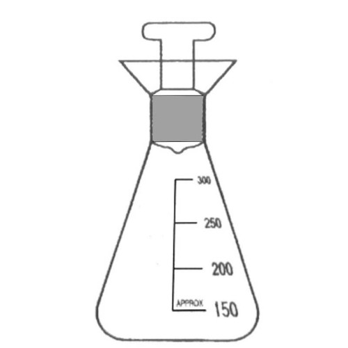 Beuta per iodio ml. 100 cono 29/32 e tappo