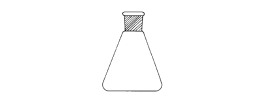 Beuta vetro borosilicato ml. 50 cono 14/23