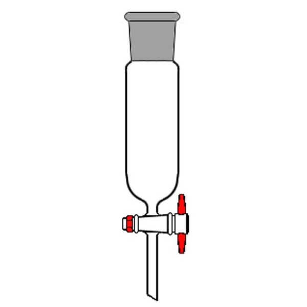 Imbuto separatore cilindrico ml 50 - Rub. PTFE