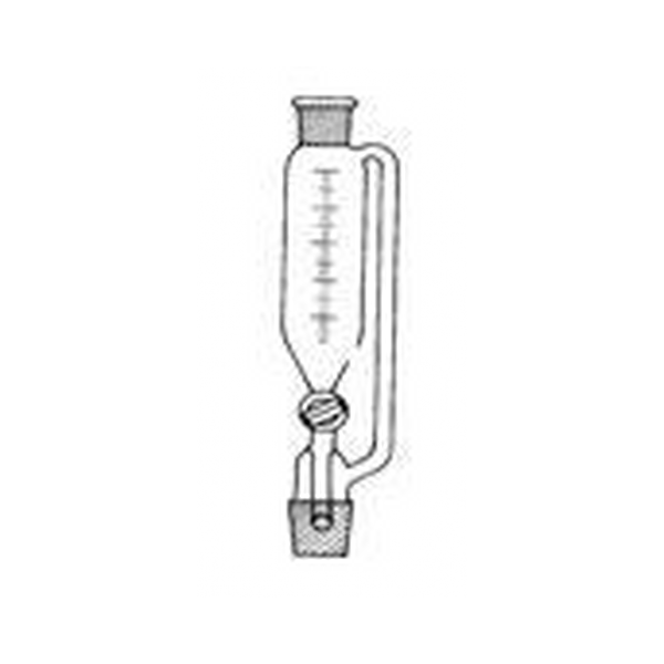 Imbuto separatore cilindrico graduato ml 50 - Rub. PTFE - con tubo compensatore di pressione