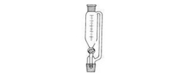 Imbuto separatore cilindrico graduato ml 250 - Rub. PTFE - con tubo compensatore di pressione