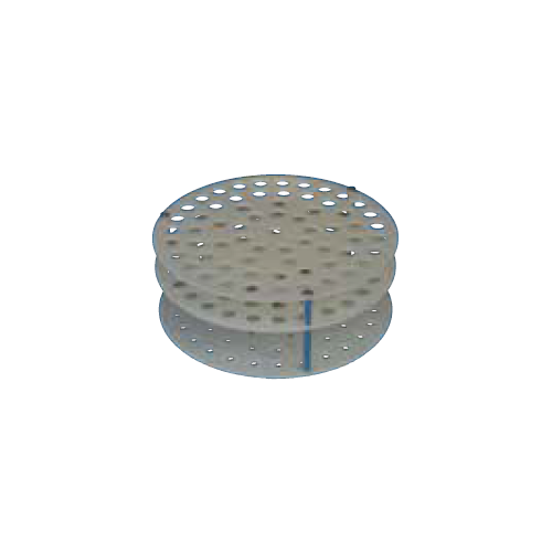 Rack portatubi per colture cellulari 63 posti per provette da 12 mm. di diametro