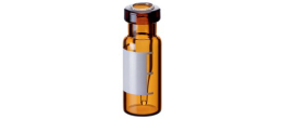 Vials crimp vetro giallo graduate con microinserto da 0,250 ml. - ND 11
