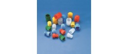 Tappi alettati per provette da 11 - 13 mm. di diametro conf. da 1000 colore blu