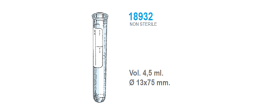Provetta Sieroplast trasparente con etichetta graduata 13x75 mm. - 4,5 ml. - confezione da 4000