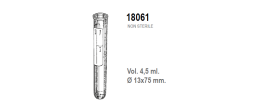 Provetta cilindrica in polipropilene con etichetta graduata 13x75 mm. - 4,5 ml. - confezione da 4000