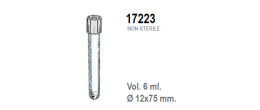 Provetta cilindrica in polistirolo trasparente con tappo a doppia chiusura 12x75 mm. - 6 ml. - confezione da 1000