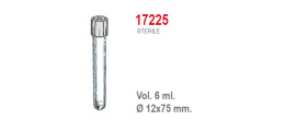 Provetta cilindrica in polistirolo trasparente con tappo a doppia chiusura 12x75 mm. - 6 ml. - confezione da 1000 Sterile