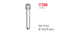 Provetta cilindrica in polipropilene con tappo a doppia chiusura 12x75 mm. - 6 ml. - confezione da 1000 Sterile